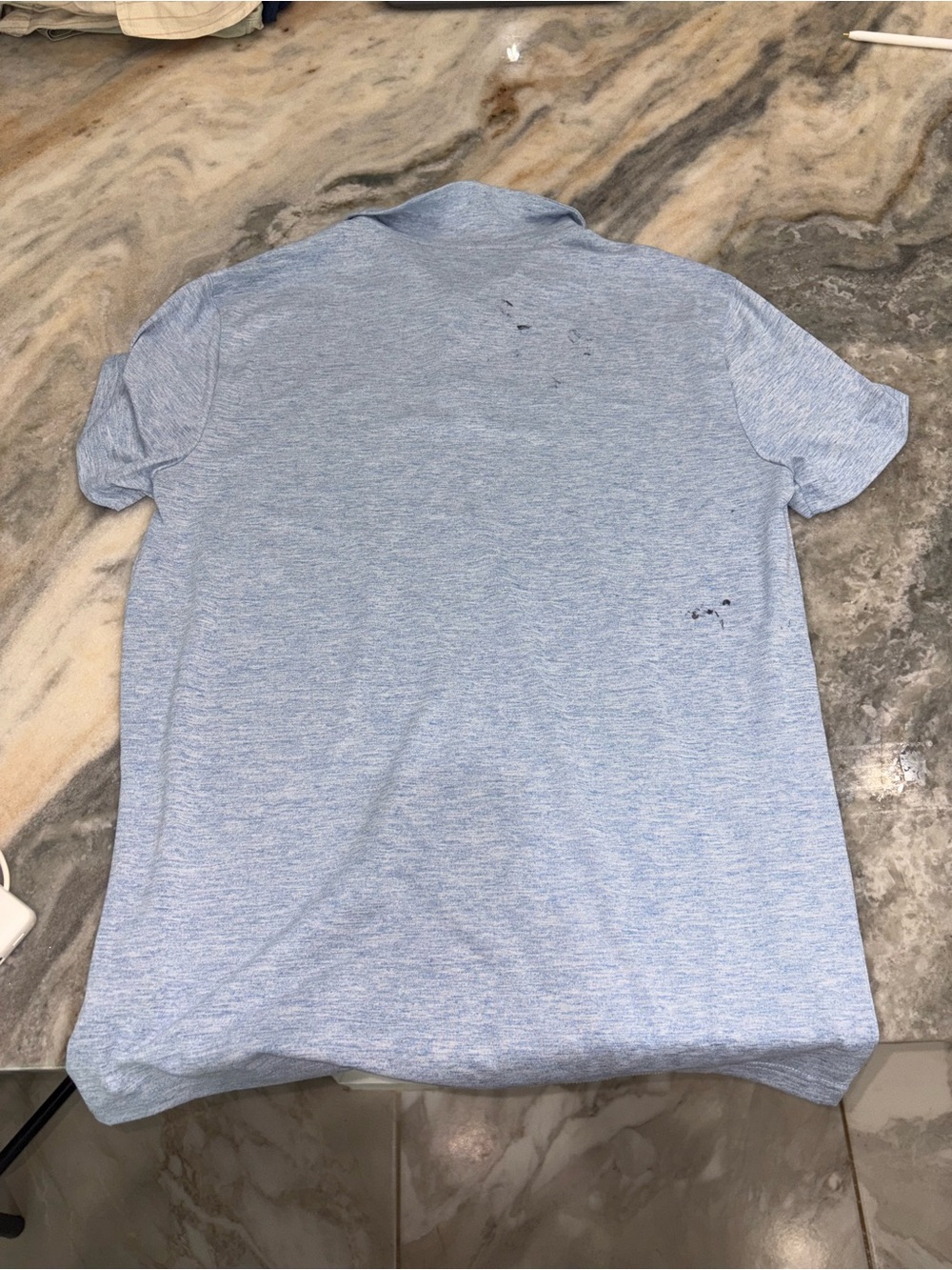 Puma Men’s Heather Sky Blue Polo - Picture 5 of 5